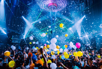 Balloon and confetti drop at Electrik Seoul at Time Nightclub