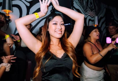 Guest smiling at Electrik Seoul at Time OC