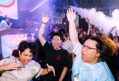 Guests dancing at Electrik Seoul at Time Nightclub