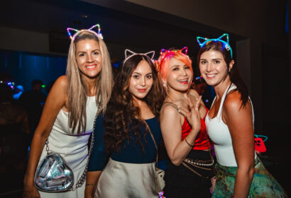 Guests posing at Flashback at Time Nightclub