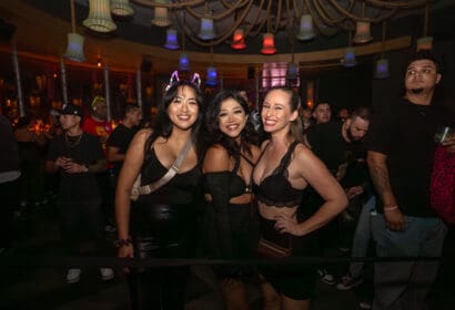 Guests posing at Time Nightclub in Orange County