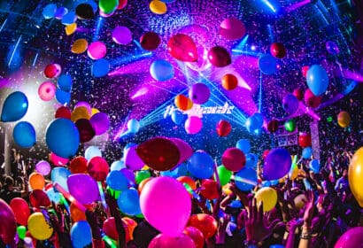 Balloon drop at Flashback at Time Nightclub in Costa Mesa, CA-45