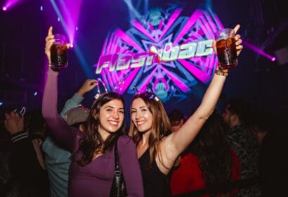 People posing at Flashback at Time Nightclub in Costa Mesa, CA