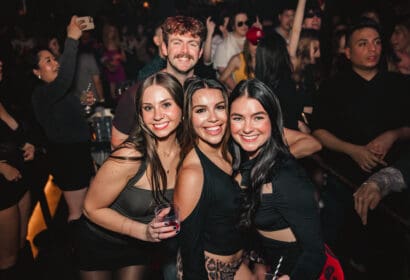 Guests posing at JOYRYDE at Time Nightclub in Costa Mesa, CA