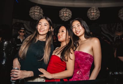 Guests posing at JOYRYDE at Time Nightclub in Costa Mesa, CA