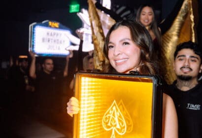 Bottle service posing at Oliver Heldens at Time Nightclub in Costa Mesa, CA