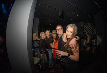 Guests posing at Paul Oakenfold at Time Nightclub in Costa Mesa, CA