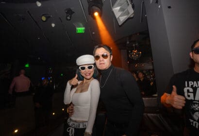 Guests posing at Paul Oakenfold at Time Nightclub in Costa Mesa, CA