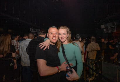 Guests posing at Paul Oakenfold at Time Nightclub in Costa Mesa, CA