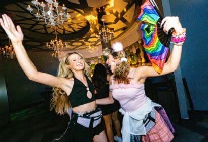 Guests posing at Slushii at Time Nightclub in Costa Mesa, CA