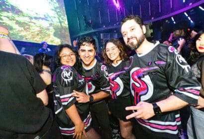 Guests posing at Slushii at Time Nightclub in Costa Mesa, CA