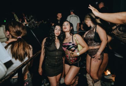 Guests posing at OhGeesy + DJ Vision at Time Nightclub in Costa Mesa, CA