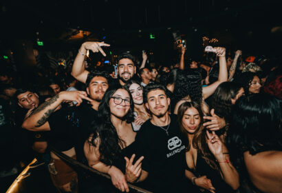 Guests posing at OhGeesy + DJ Vision at Time Nightclub in Costa Mesa, CA