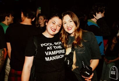 Guests posing at Emo Nite at Time Nightclub in Costa Mesa, CA