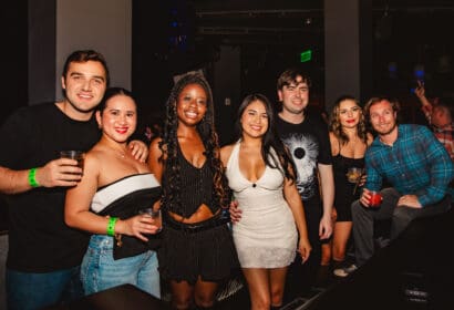 Guests posing at R3HAB at Time Nightclub in Costa Mesa, CA