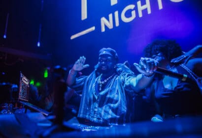 Toney Handsome posing at Leon Thomas at Time Nightclub in Costa Mesa, CA