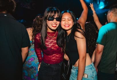 Guests posing at Ne-yo at Time Nightclub in Costa Mesa, CA