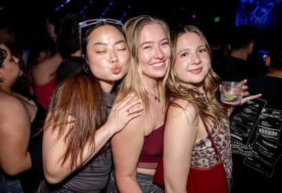 Guests posing at Noizu at Time Nightlclub in Costa Mesa, CA