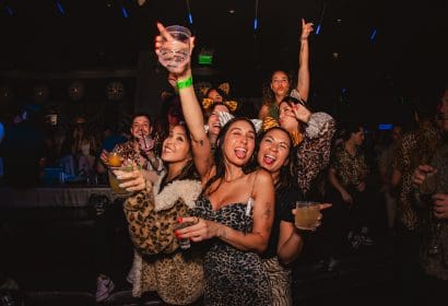 Guests posing at Phantogram at Time Nightclub in Costa Mesa, CA