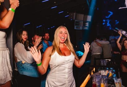 Guests posing at Phantogram at Time Nightclub in Costa Mesa, CA