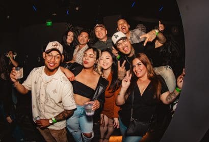 Guests posing at Phantogram at Time Nightclub in Costa Mesa, CA