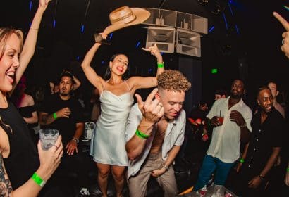 Guests posing at Phantogram at Time Nightclub in Costa Mesa, CA