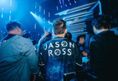 Guests posing at Jason Ross at Time Nightclub