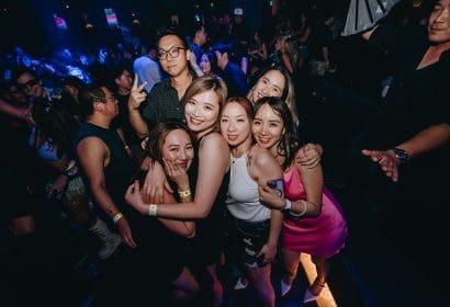 Guests posing at Jason Ross at Time Nightclub