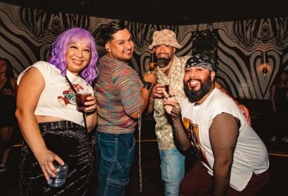 Guests posing at J. Worra at Time Nightclub in Costa Mesa, CA